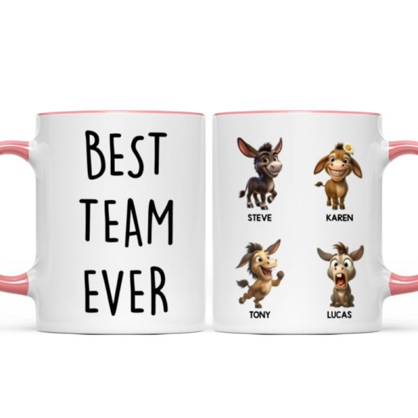 Best Team Ever Coworkers - Personalized Mug - Funny Christmas Gift for Work Besties, Employees
