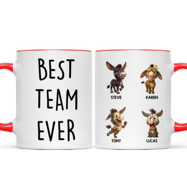 Best Team Ever Coworkers - Personalized Mug - Funny Christmas Gift for Work Besties, Employees
