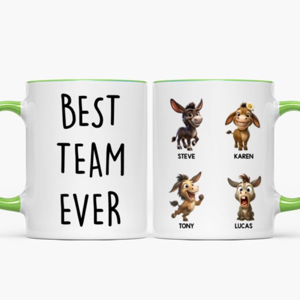 Best Team Ever Coworkers - Personalized Mug - Funny Christmas Gift for Work Besties, Employees