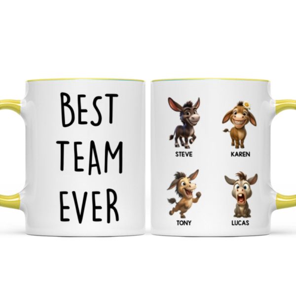 Best Team Ever Coworkers - Personalized Mug - Funny Christmas Gift for Work Besties, Employees