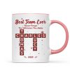 Best Team Ever Crossword Puzzle Art - Personalized Mug - Gift For Coworkers, Colleagues