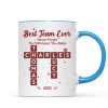Best Team Ever Crossword Puzzle Art - Personalized Mug - Gift For Coworkers, Colleagues