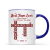 Best Team Ever Crossword Puzzle Art - Personalized Mug - Gift For Coworkers, Colleagues