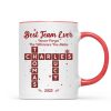 Best Team Ever Crossword Puzzle Art - Personalized Mug - Gift For Coworkers, Colleagues