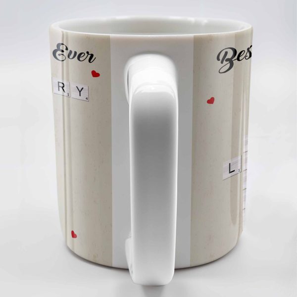 Best Team Ever Scrabble Tiles Heart Design - Personalized Custom Coffee Mug - COL099_MG