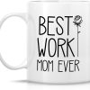 Best Work Mom Ever Coffee Mug Funny Gift for Working Mom