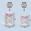 Bestie Forever - Bestie Personalized Custom 3D Inflated Effect Printed Mug - Gift For Best Friends, BFF, Sisters, Coworkers
