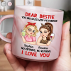 Bestie You Are Stuck With Me Forever - Personalized Marble Mug