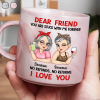 Bestie You Are Stuck With Me Forever - Personalized Marble Mug