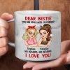 Bestie You Are Stuck With Me Forever - Personalized Marble Mug
