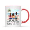 Besties At Heart Besties Sisters Back View Personalized Mug