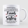 Besties Best Friends Sitting On The Beach Personalized Mug