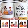 Besties Drunk Stories Cocktail Girls Personalized Coffee Mug