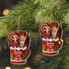 Besties Forever Christmas Mug With Trees And Snowflakes - Personalized Custom Acrylic Ornament, Christmas Gift - BST442_ACO