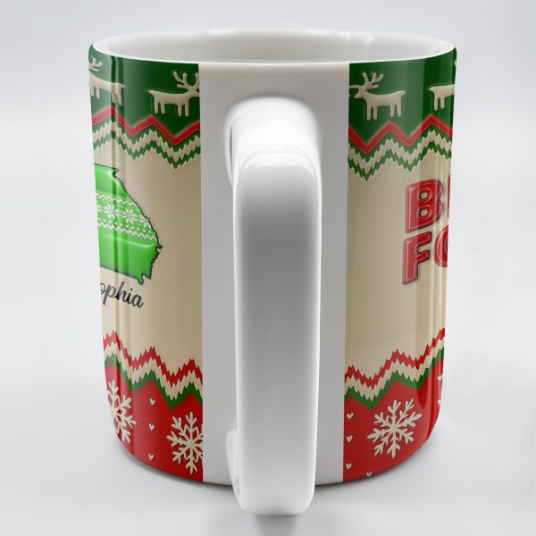 Besties Forever Christmas Sweater Design - Personalized Custom Coffee Mug - BST421_MG