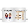Besties Forever Front View Best Friends Unique Gift Create Your Crossword Puzzle Personalized Mug