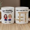 Besties Forever Front View Best Friends Unique Gift Create Your Crossword Puzzle Personalized Mug