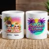 Besties Forever Personalized Tropical Mug for Best Friends