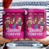 Besties Forever With Cartoon Figures And Stars - Personalized Custom Coffee Mug - BST227_MG