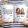 Besties Friendship Thank You For Being In Mine - Personalized White Edge-to-Edge Mug
