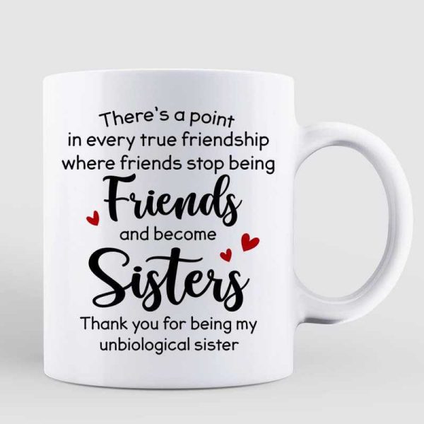 Besties Heart Hands Standing On The Road Personalized Mug