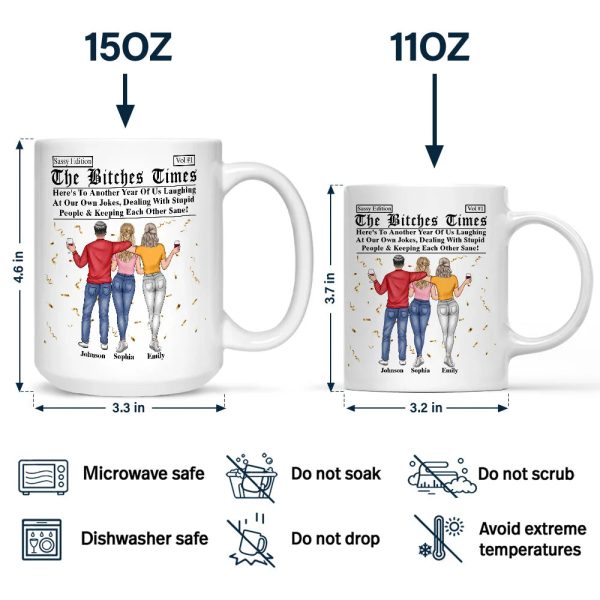Besties Here's To Another Year Of Us Daily News - Personalized Mug