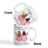 Besties In Pink Pajamas, I'd Punch A Bitch For You Personalized Mug, Funny Christmas, New Year Gift, Galentine's Day Gift For Best Friends