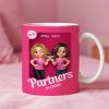 Besties Partner In Crime Pink 3D Effect Action Figure Personalized Mug
