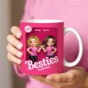Besties Partner In Crime Pink 3D Effect Action Figure Personalized Mug