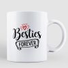 Besties Sisters Forever Christmas Besties Standing Back View Personalized Mug