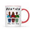 Besties Sisters Friends Back View Christmas Personalized Mug