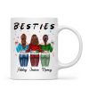 Besties Sisters Friends Back View Christmas Personalized Mug