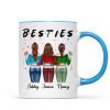 Besties Sisters Friends Back View Christmas Personalized Mug