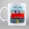 Besties Sitting In Car On Road Personalized Mug