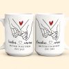Better Together Holding Hand Couples Anniversay - Personalized Mug