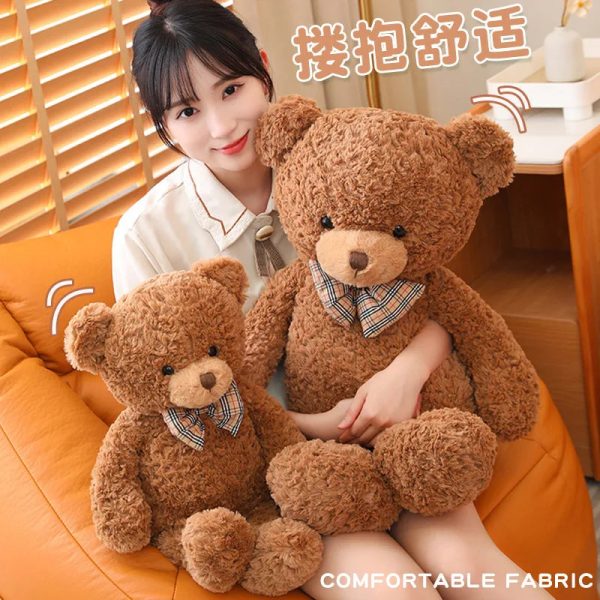 Big Size Bow Tie Teddy Bear Plush Toy - Soft Cartoon Stuffed Animal