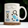 Biomedical Scientist, Magnifying Glass And Lab Essentials - Personalized Custom Coffee Mug - DOC048_MG