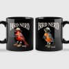 Bird Nerd Funny Bird Watcher, Bird Twitcher Gift for Bird Lover Personalized Black Mug