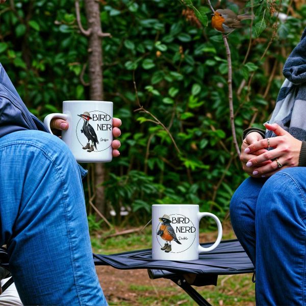 Bird Nerd Funny Bird Watcher Mug, Twitcher Mug, Gift for Bird Lover Personalized Mug