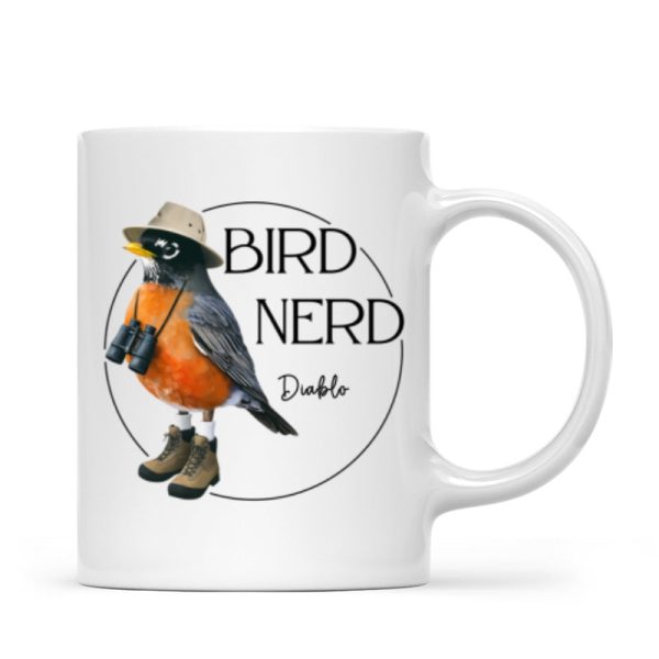 Bird Nerd Funny Bird Watcher Mug, Twitcher Mug, Gift for Bird Lover Personalized Mug