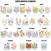 Birth Month Flower Watercolor Blooming In Love - Personalized White Edge-to-Edge Mug