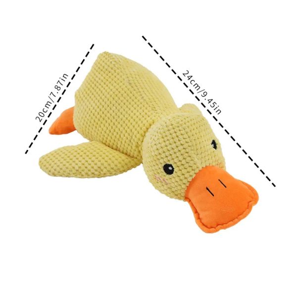 Bite-Resistant Plush Duck Toy for Dogs - Teething & Sleep Aid