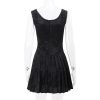 Black Front Lace-Up Mini Dress