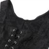 Black Front Lace-Up Mini Dress