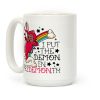 Black Kewpie Devil I Put the DEMON In Pride Month Coffee Mug