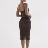 Black Lace Cami Top And Midi Skirt Set
