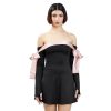 Black Off-shoulder Bow Long Sleeve Mini Dress