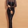 Black With Gold/Sliver Sequins Maxi Dresses