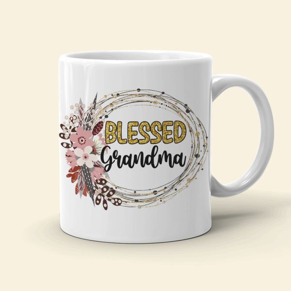 Blessed Grandma, Grandparents And Children Personalized Coffee Mug Gift For Grandparents