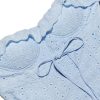 Blue Broderie Anglais Slit Midi Dress